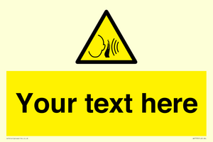 Custom warning sudden loud noise